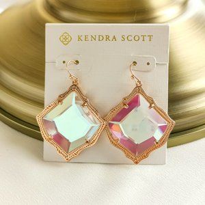 Kendra Scott Kirsten Dichroic Glass Drop Earring Rose Gold
